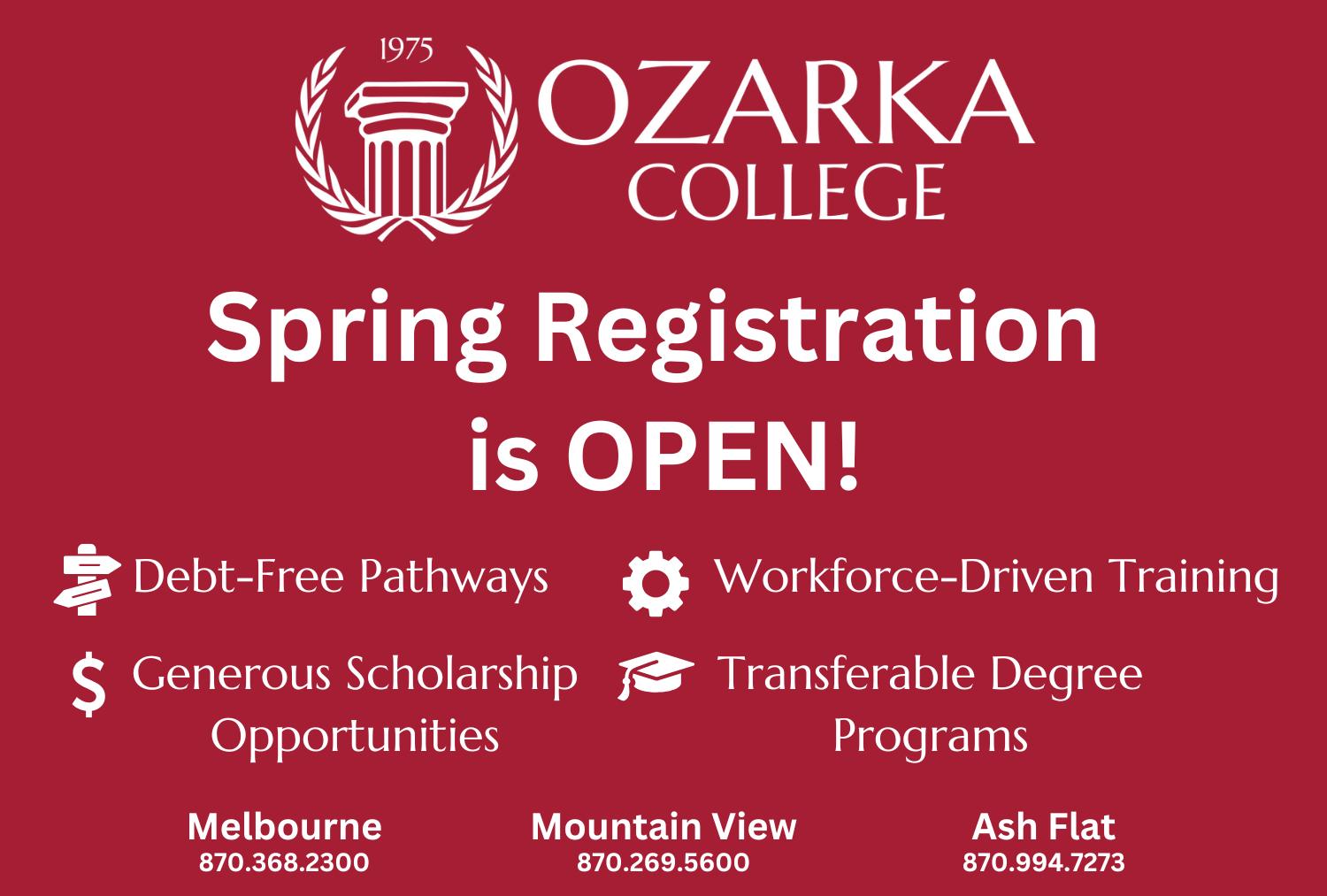 Spring 2026 Registration is Open!