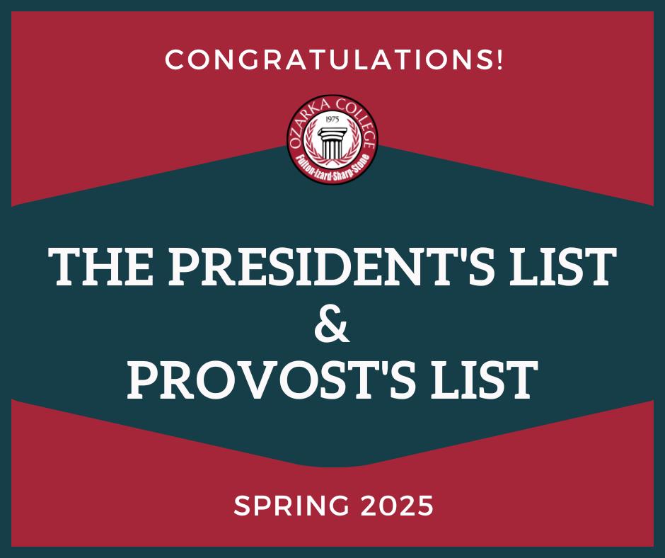 President and Provost's Lists Announced
